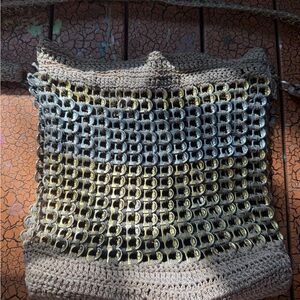 Handcrafted Brown and Gold Crochet Bag